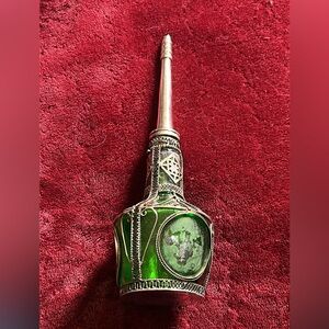 Green and Silver Decorative Bottle